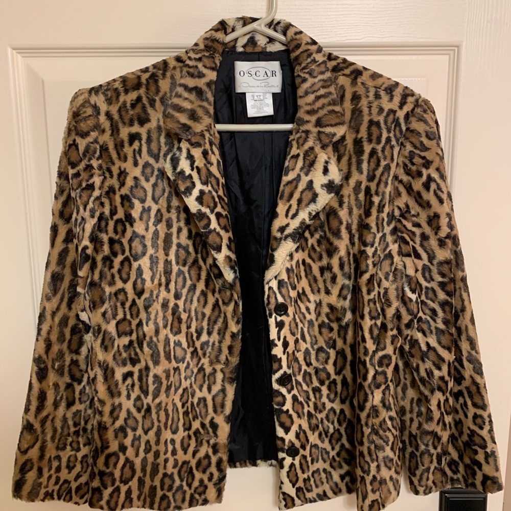 Oscar de la Renta Leopard Blazer